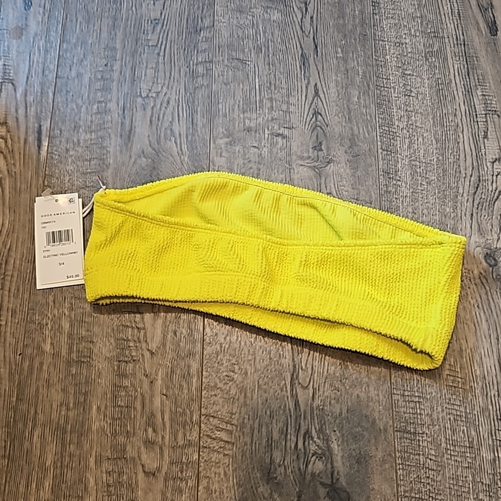 Good American Electric Yellow Bandeau Size 3/4 Top - Picture 3 of 4
